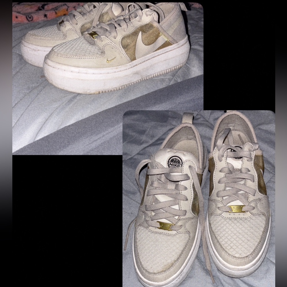 Nike Gold Courts Size 6.5